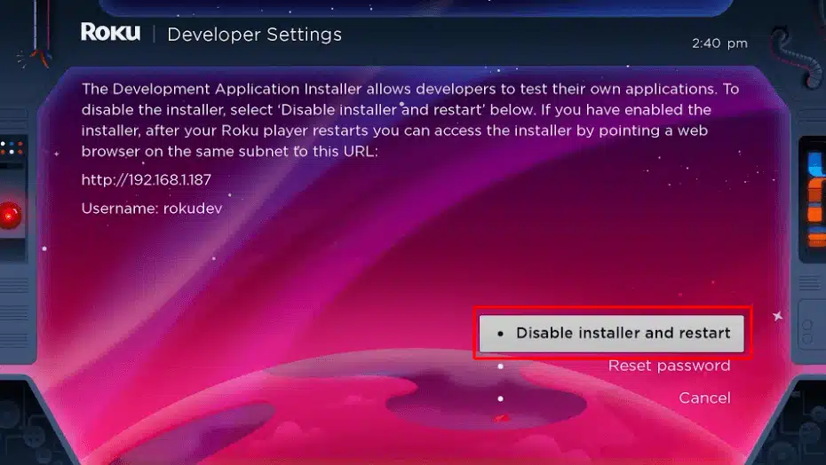 Enabling Developer Options on Roku