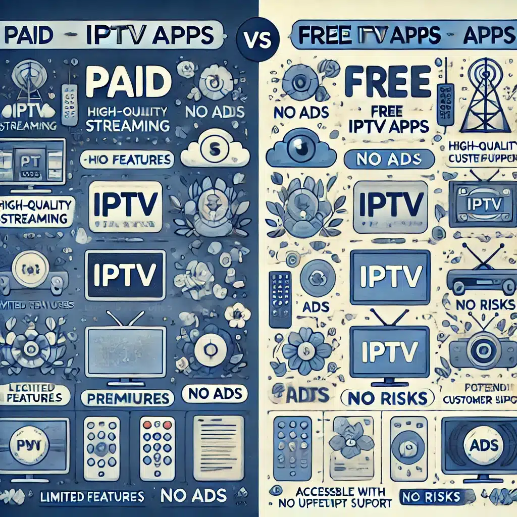 Betalda vs. gratis IPTV-appar