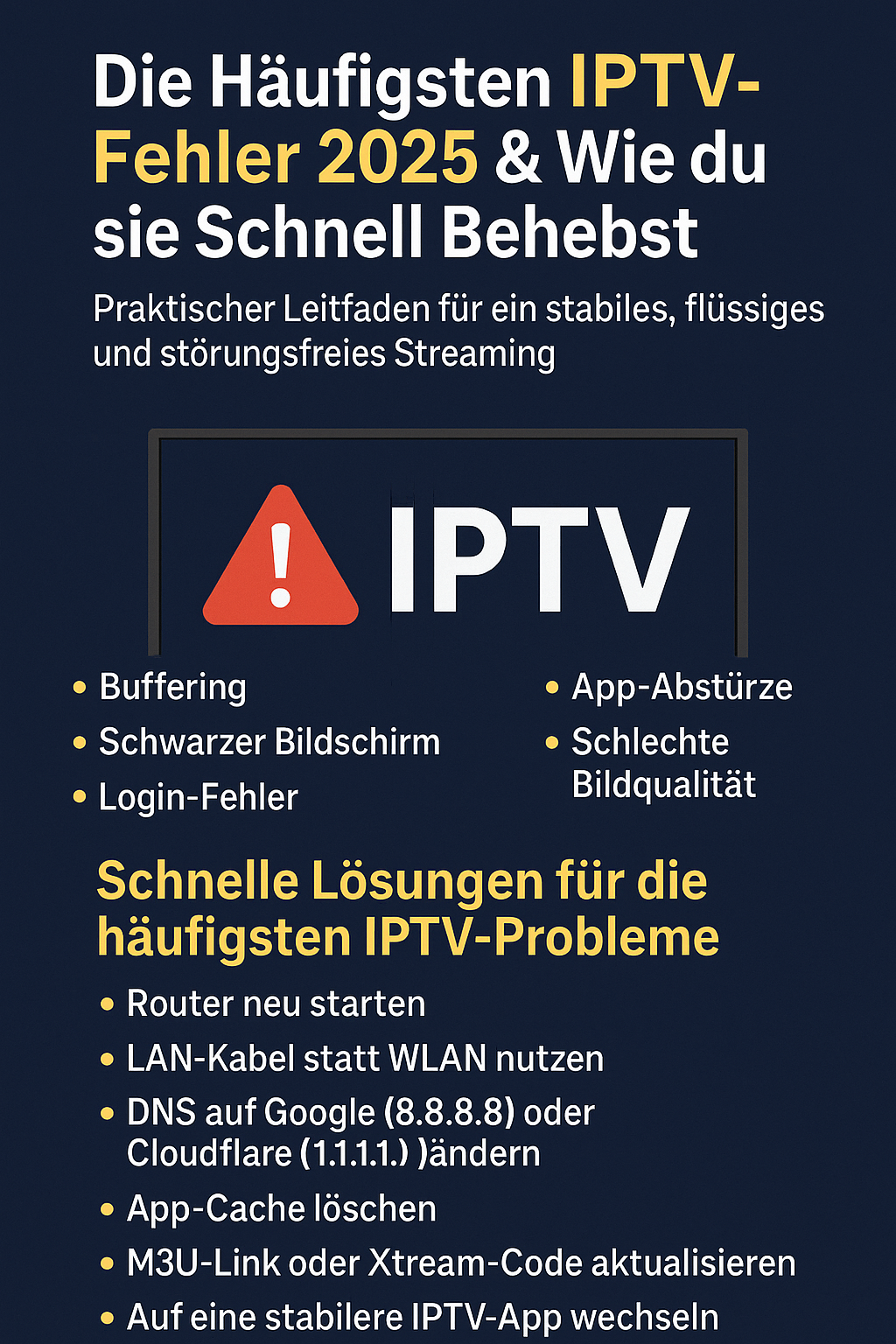 IPTV Fehler 2025 Illustration