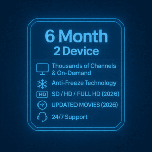 6 Month 2 Device - TV CRYSTAL SUBSCRIPTION 💎