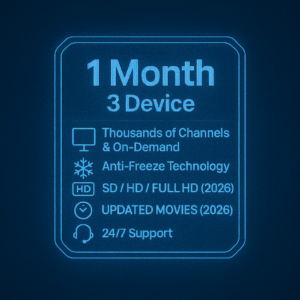 1 Month 3 Device - TV CRYSTAL SUBSCRIPTION 💎