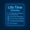 Lifetime IPTV Subscription - 2 Connections | TV Crystal
