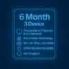 6 Months IPTV Subscription - 3 Connections | TV Crystal