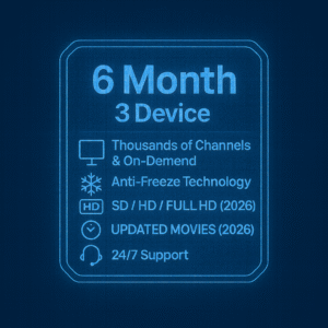 6 Month 3 Device - TV CRYSTAL SUBSCRIPTION 💎