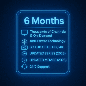 6 måneder – TV CRYSTAL-ABONNEMENT 💎