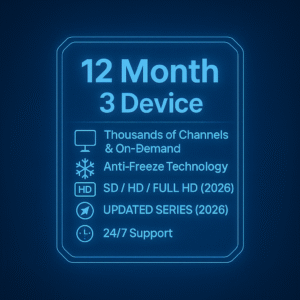 12 Month 3 Device - TV CRYSTAL SUBSCRIPTION 💎