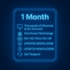 1 Month IPTV Subscription - 1 Connection | TV Crystal