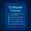 12 Months IPTV Subscription - 2 Connections | TV Crystal