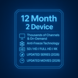 12 Month 2 Device - TV CRYSTAL SUBSCRIPTION 💎