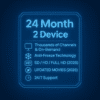 24 Months IPTV Subscription - 2 Connections | TV Crystal