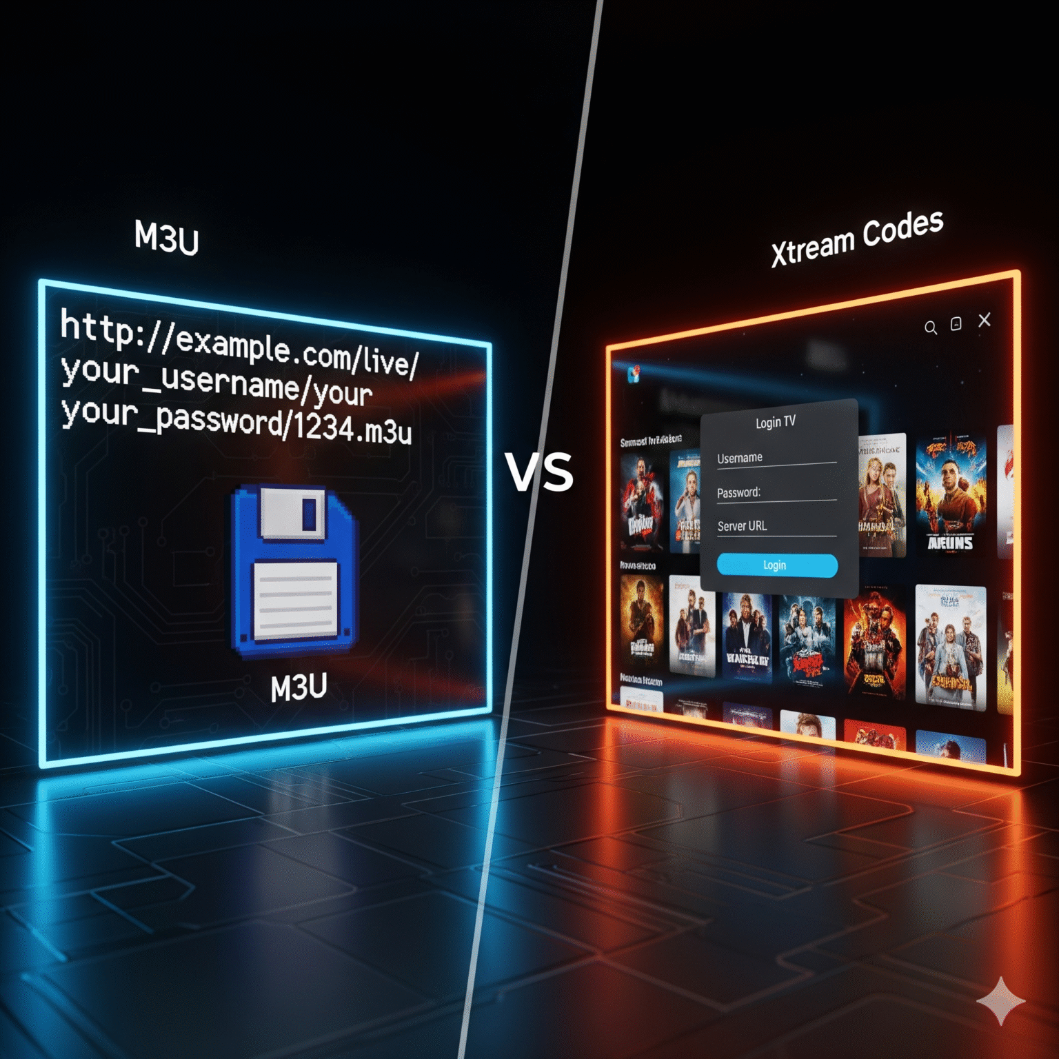 M3U and Xtream Codes