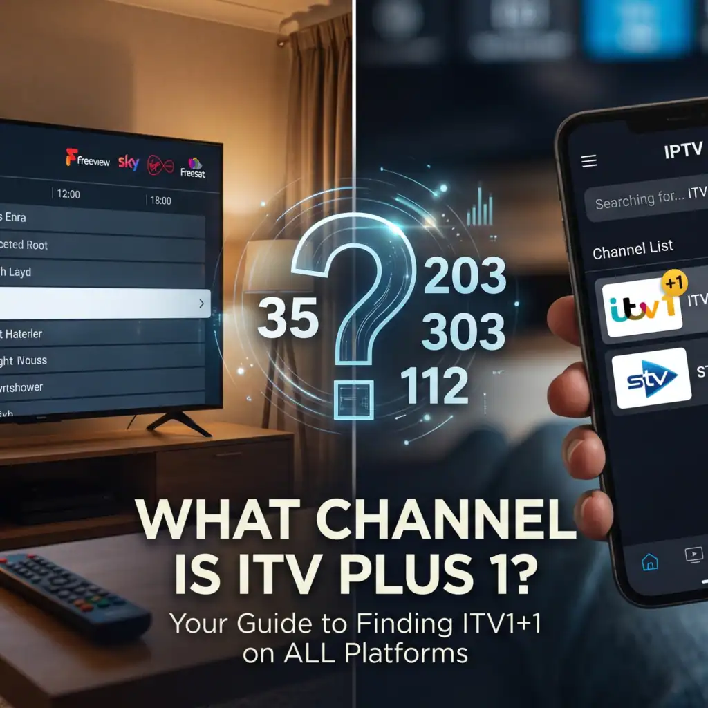 how viewers can find ITV Plus 1 (ITV1+1) across different platforms like smart TVs and mobile IPTV apps