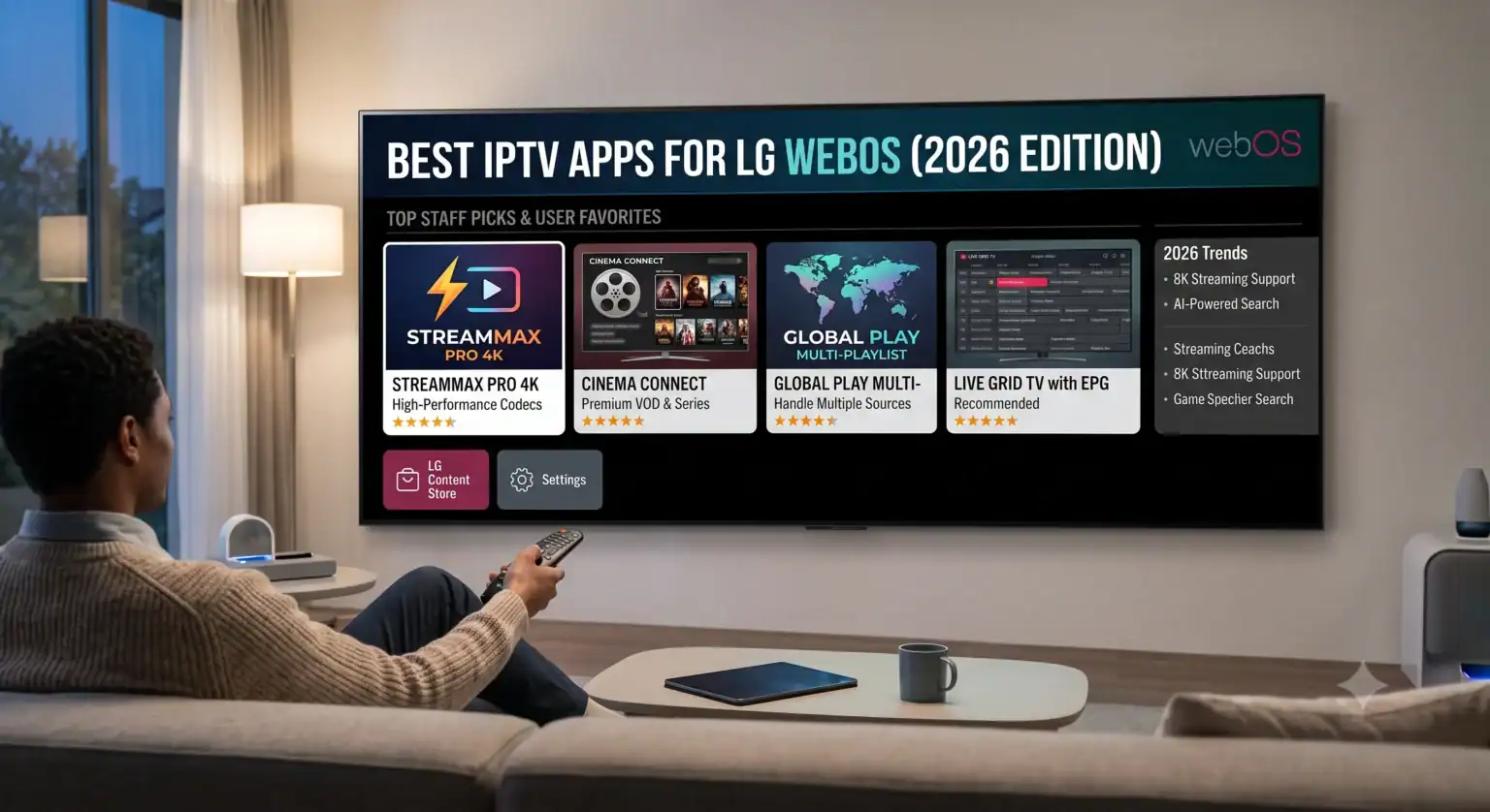 Best IPTV Apps for LG WebOS in 2026