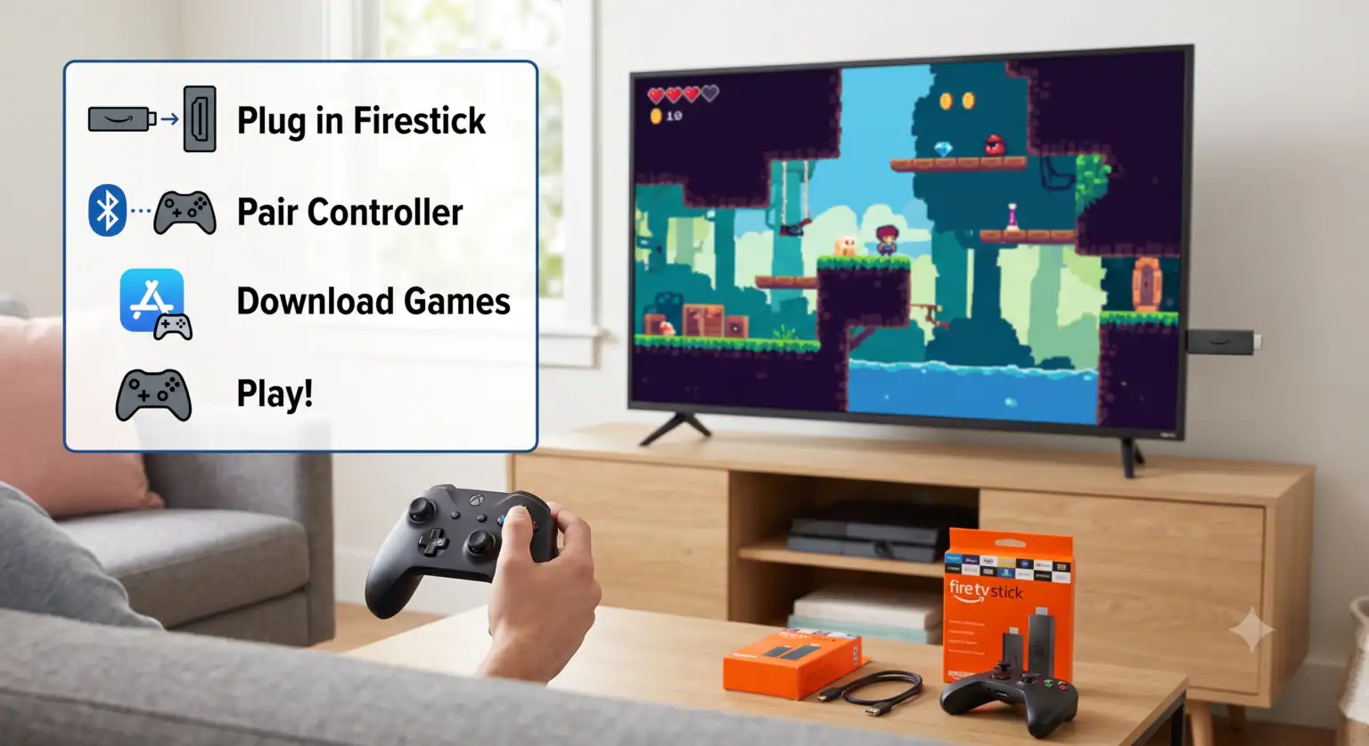 Slik gjør du Amazon Firestick om til en spillkonsoll
