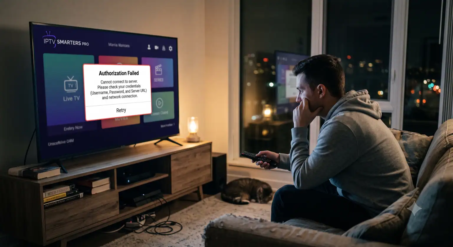 Klarer ikke IPTV Smarters å godkjenne?