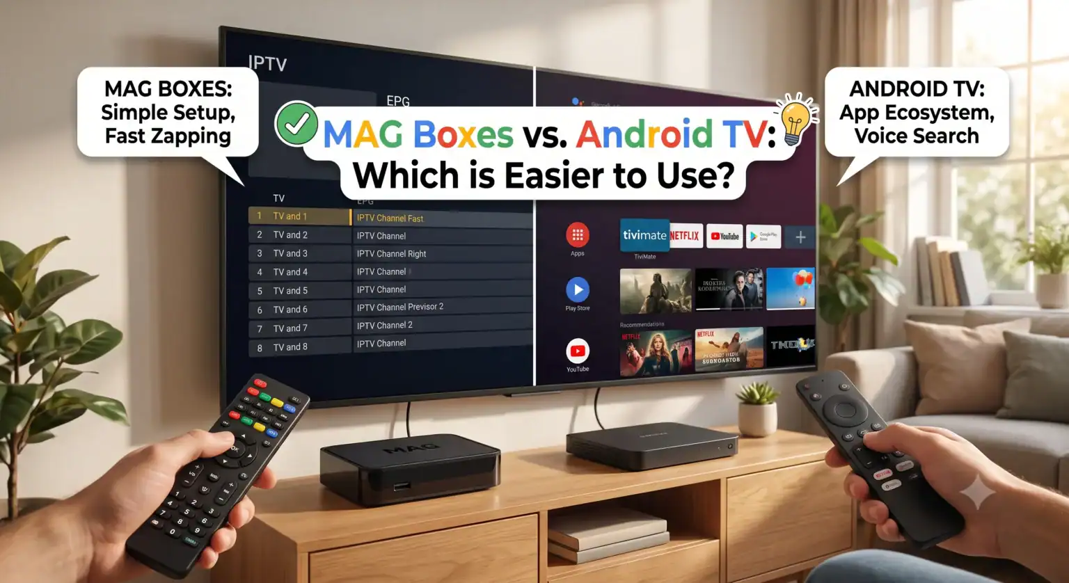 MAG Boxes vs. Android TV Which is Easier to Use