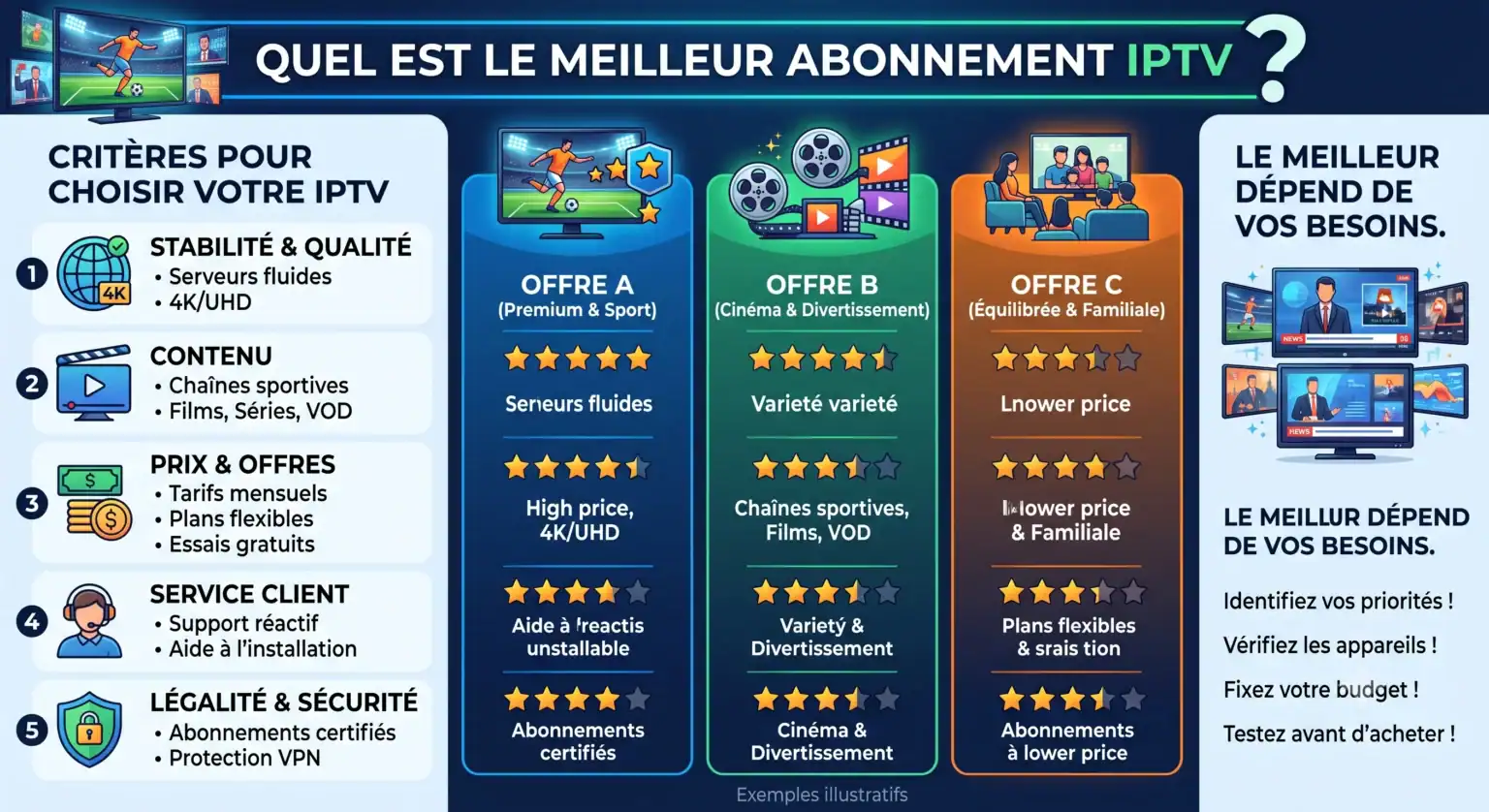 Quel est le meilleur abonnement IPTV