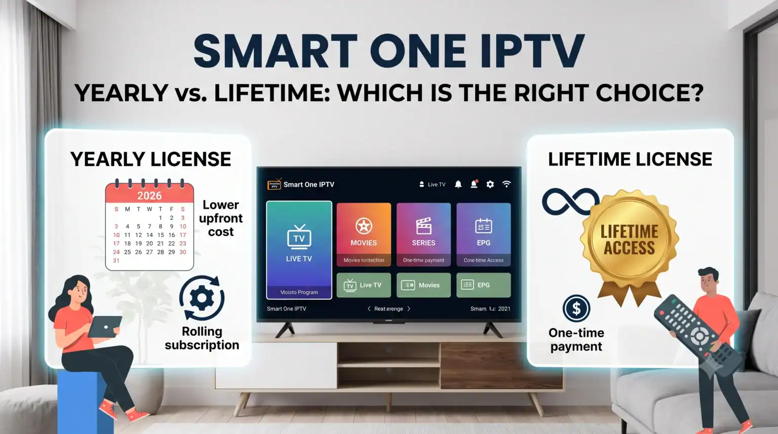 Smart One IPTV Should You Buy the Yearly or Lifetime License