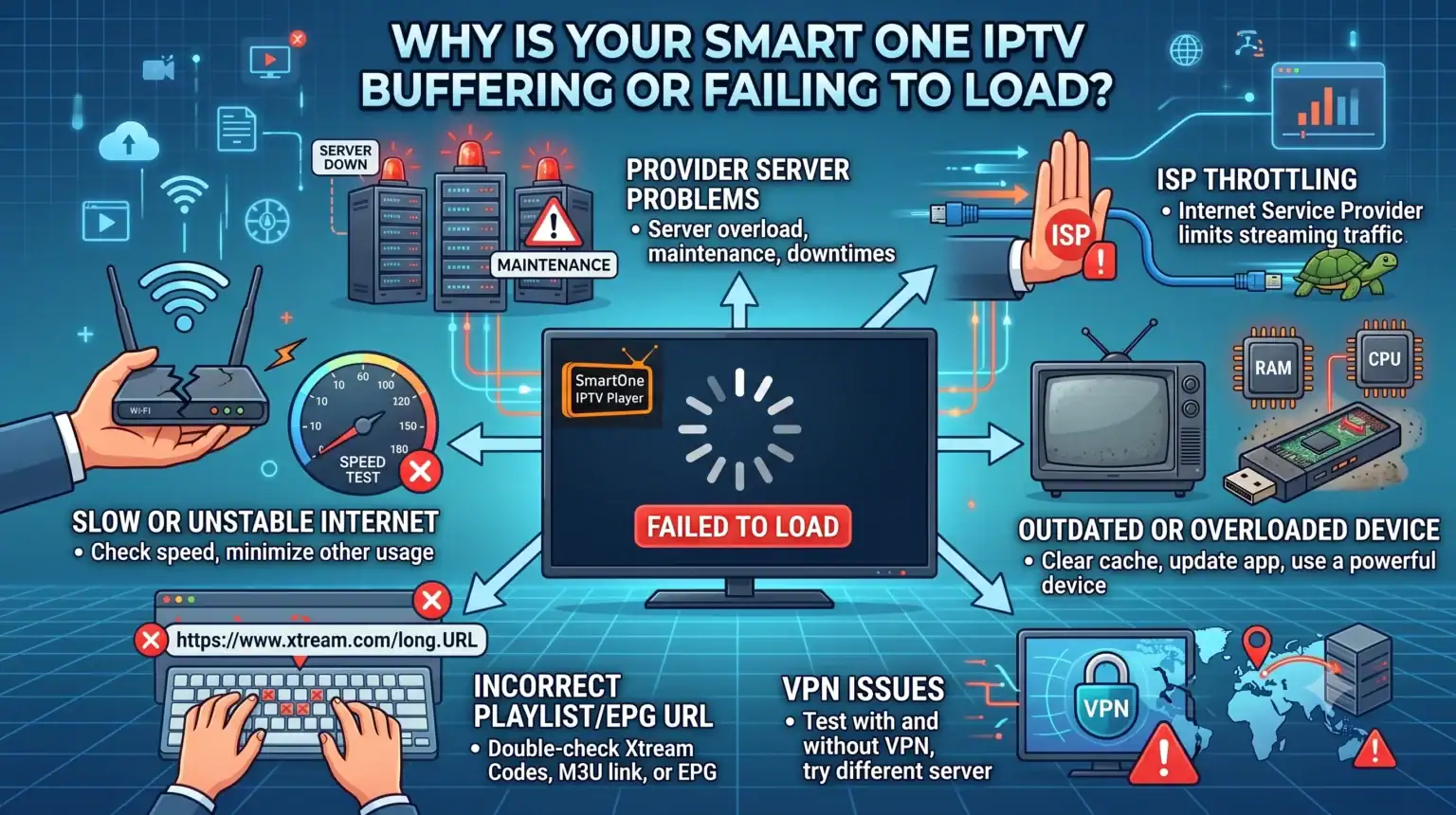 Why Is Your Smart One IPTV Buffering or Failing to Load